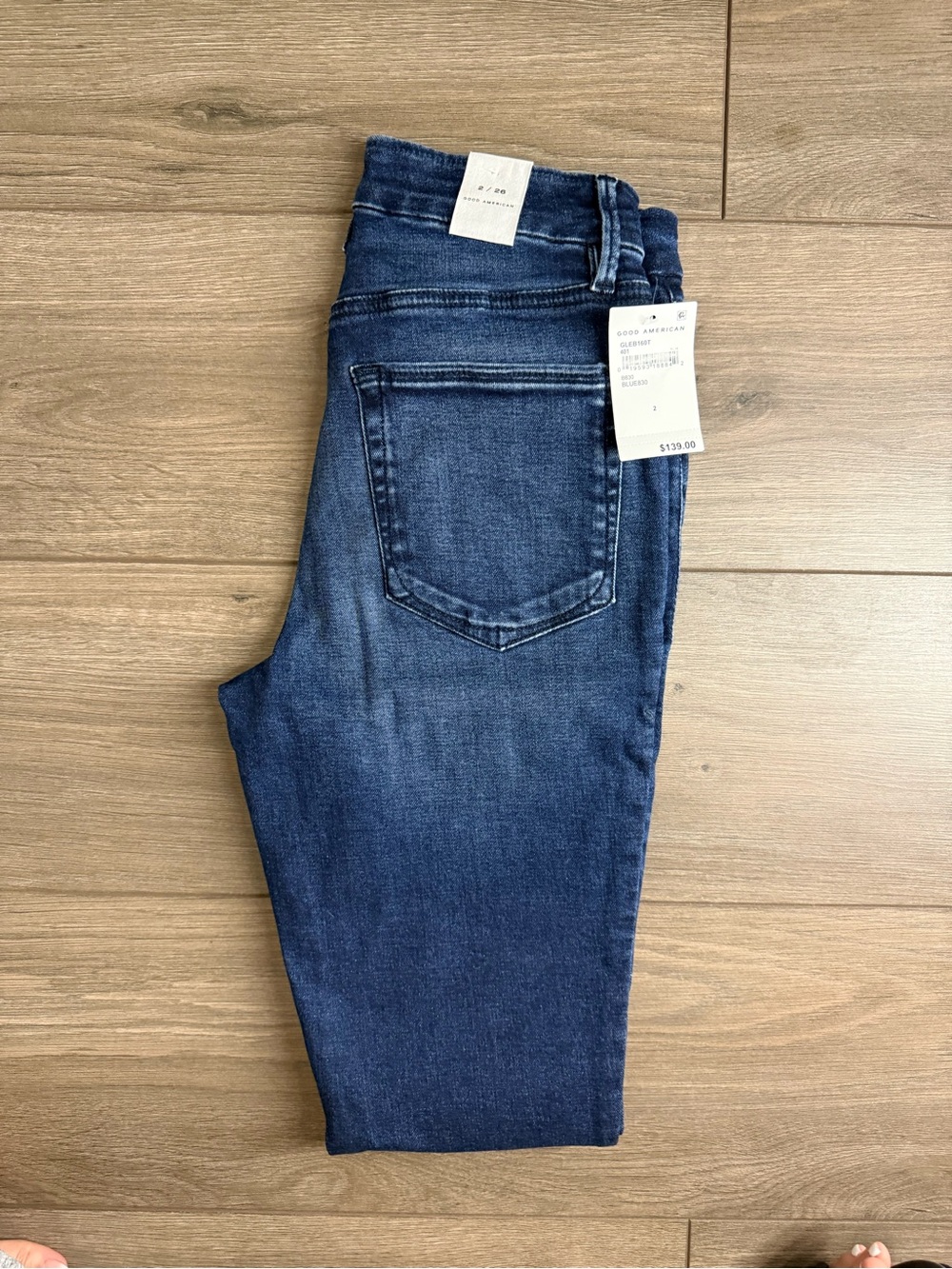 Good American High-Rise Button-Fly Jeans - Blue Wash